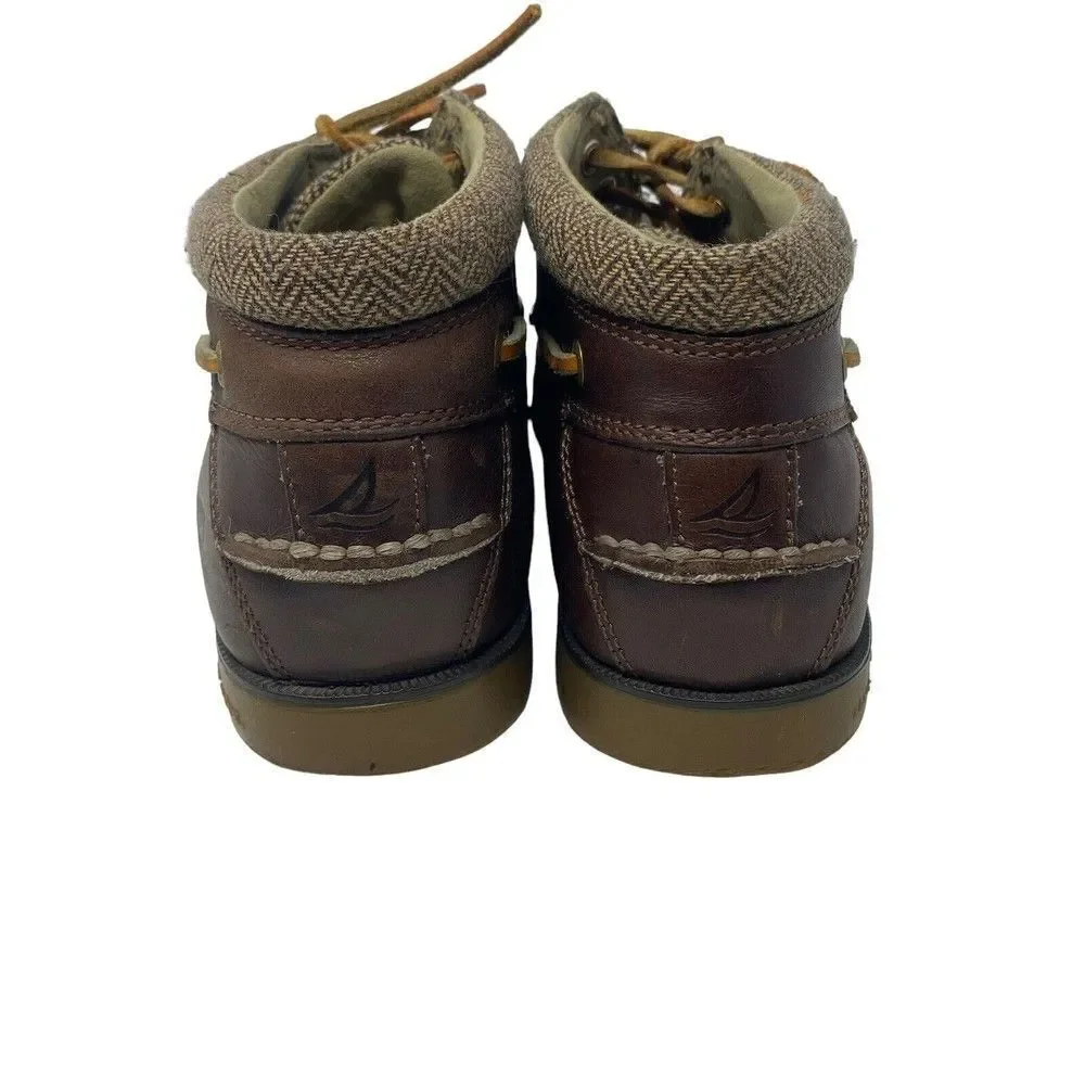 ‎Men’s Sperry leather Chukka boot Tweed Brown Sz 8 Rare